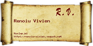 Renoiu Vivien névjegykártya